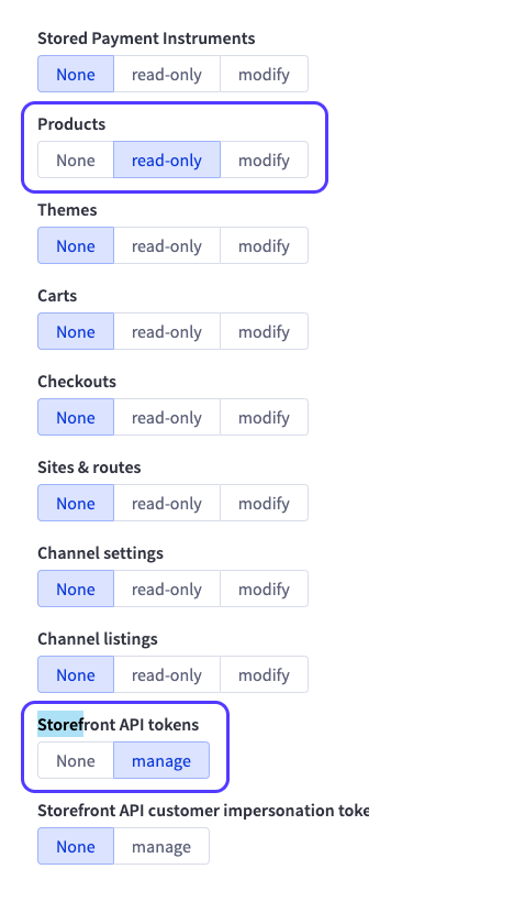 Set permissions
