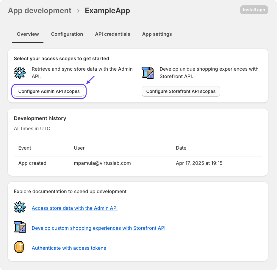 Custom App Config
