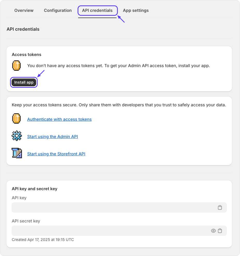 Install Custom App